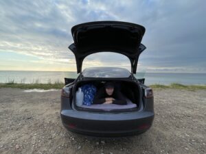 Unser Equipment als Tesla Camper