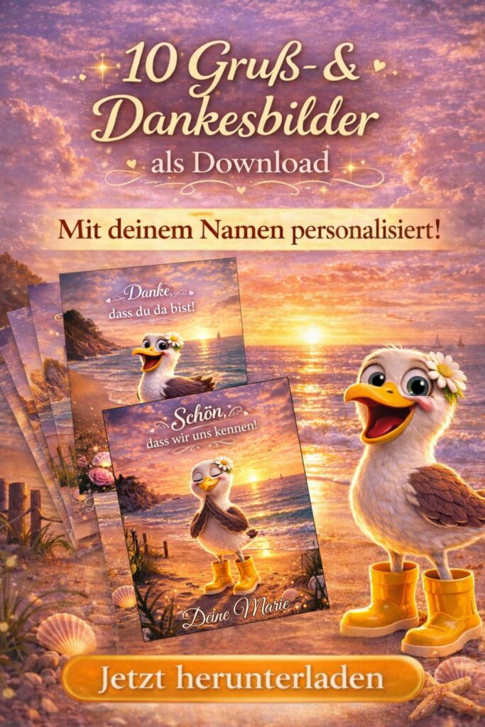 10 personalisierte Gruß- & Dankesbilder (Download) – Leinwand von Hennen Arts